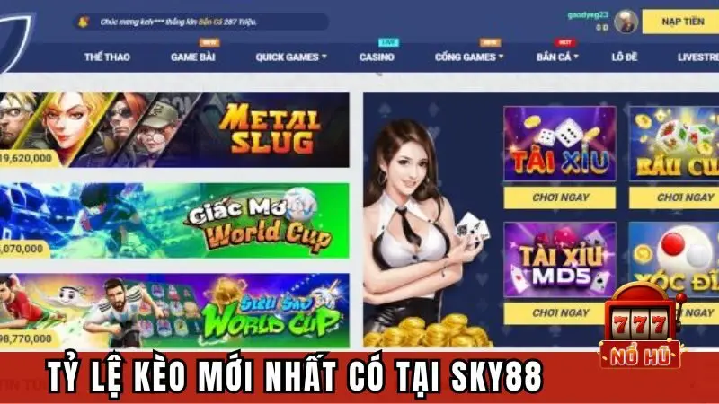 Top các tỷ lệ kèo mới nhất có tại sân chơi uy tín SKY88